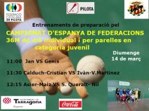 Preparación campeonato España federaciones Tarragona