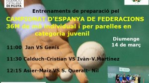 Preparación campeonato España federaciones Tarragona
