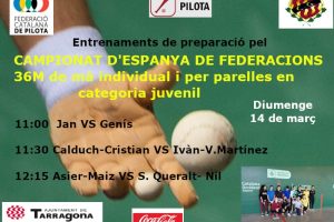 Preparación campeonato España federaciones Tarragona