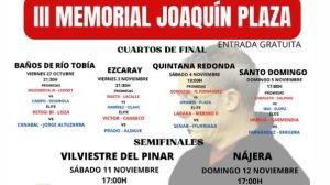 calendario memorial Joaquín Plaza 2023