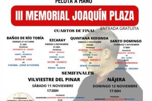 calendario memorial Joaquín Plaza 2023