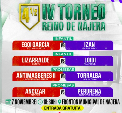 cuatro partidos en nájera