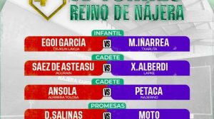cuatro partidos en nájera