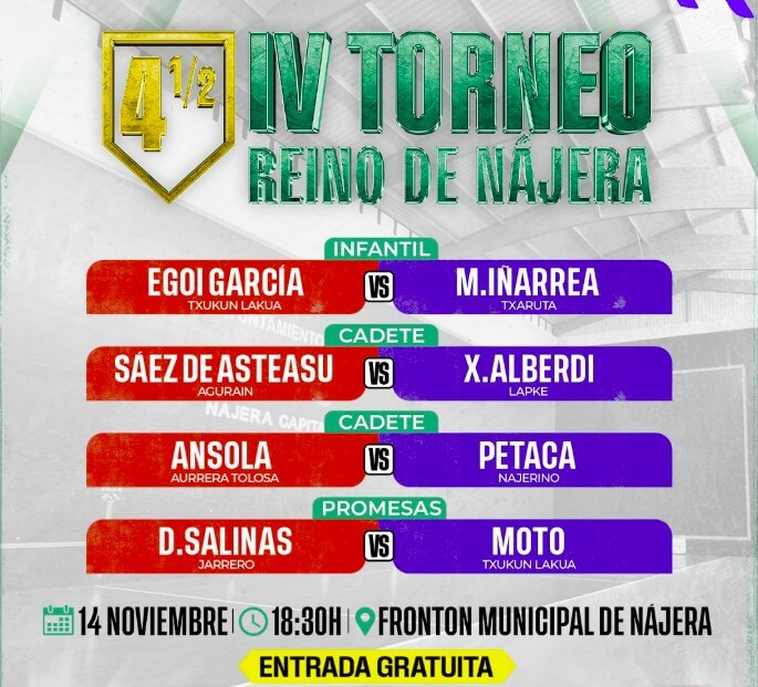 cuatro partidos en nájera