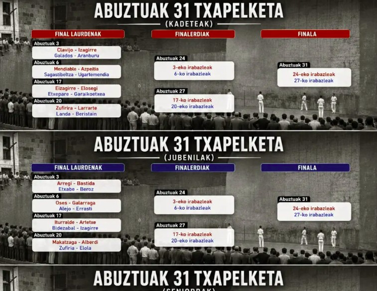 calendario abuztuak 31 donostia 2026