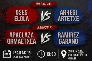 oñati cuartos eliminatorias abiertas